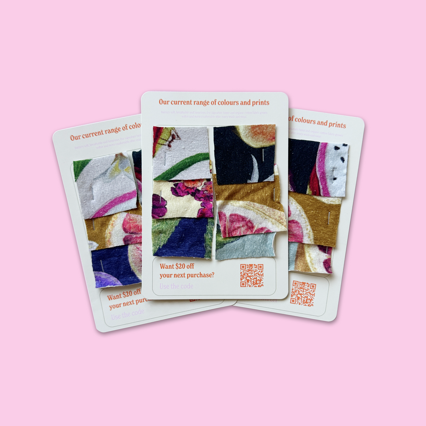 Free Hemp Fabric Swatch Card
